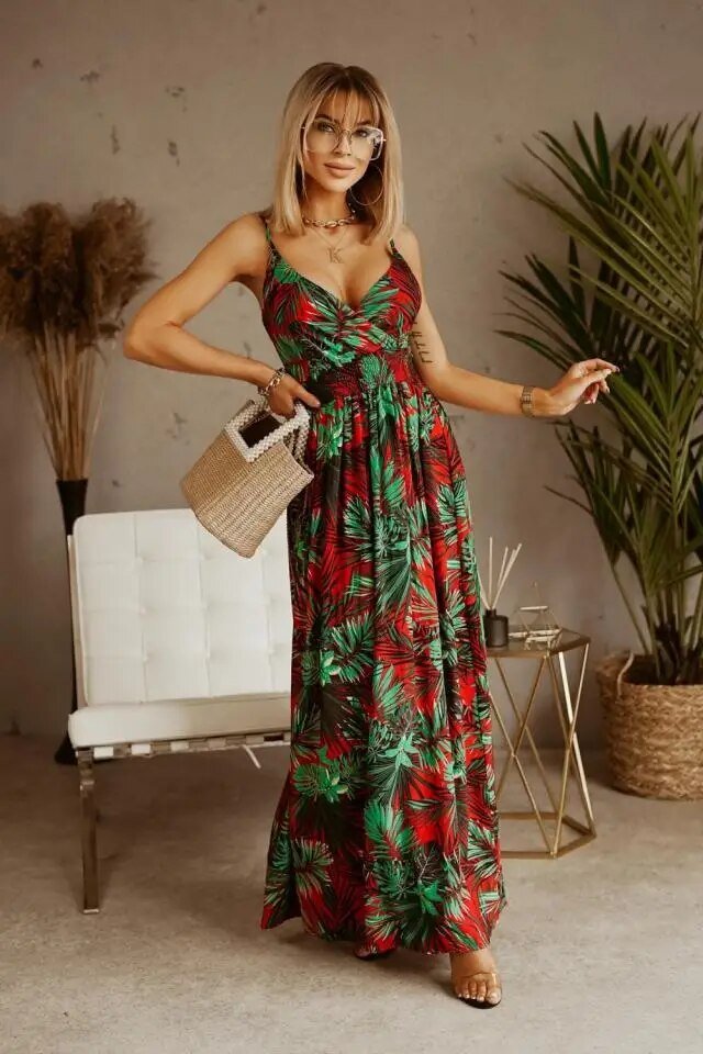 Boho Maxi Jurk met bloemenpatroon voor de zomer – Yara