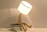Wooden Table Lamp with Book Holder - RutanFlex