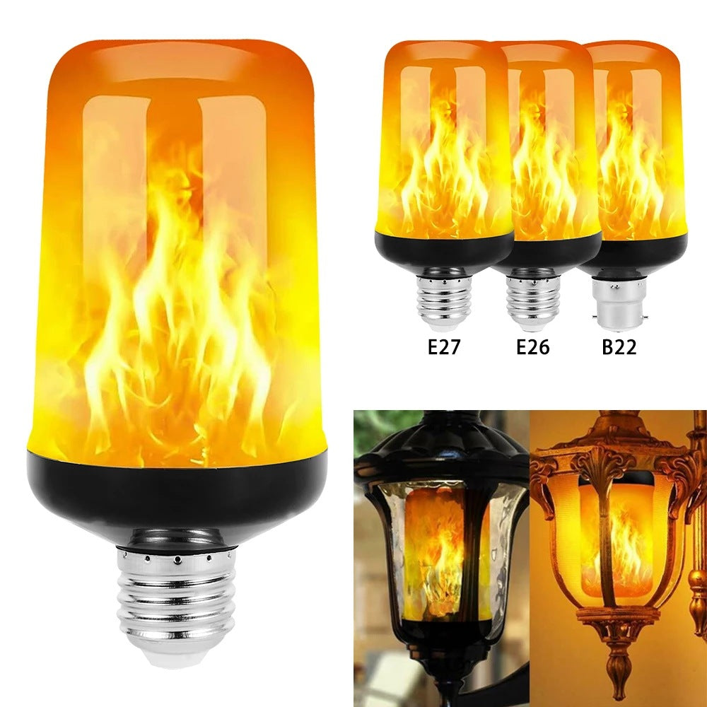 LED FLAME LIGHT PARTY LAMP - 4 MODES FIRE SIMULATION