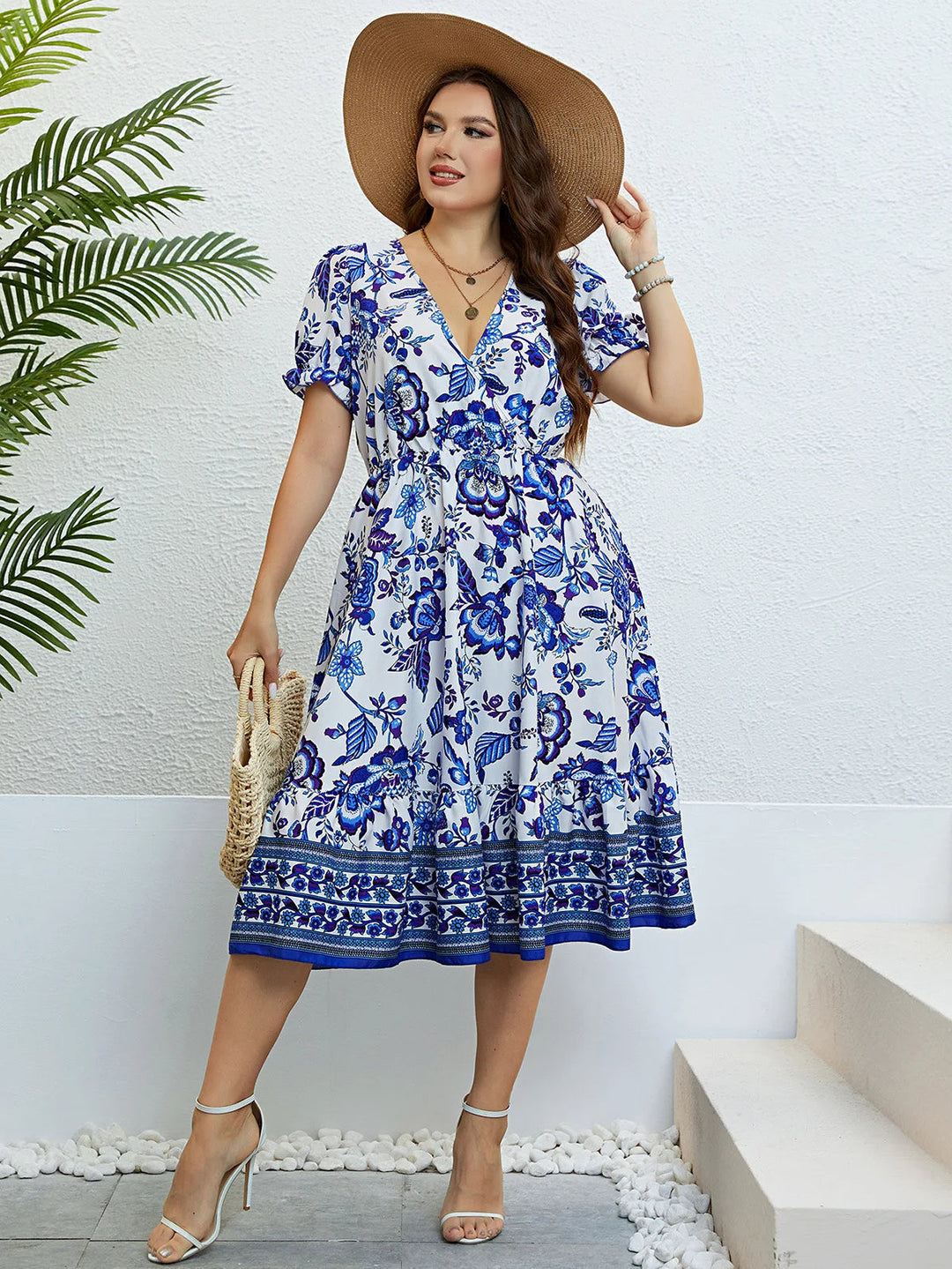 Sammy Jackson™ Irene Plus Size Jurk | Vrolijk & Stijlvol