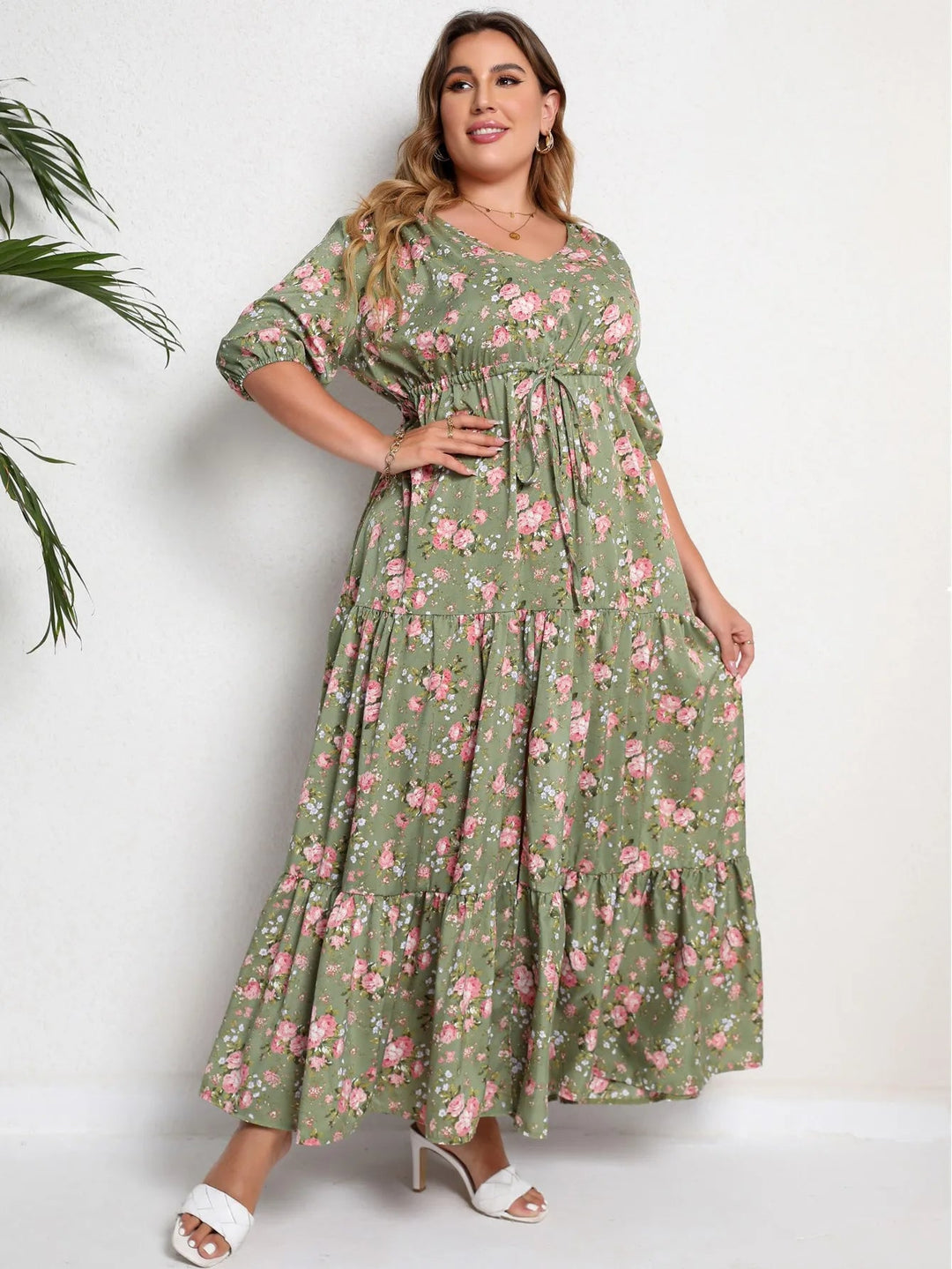 Sammy Jackson™ Nikki Plus Size Jurk | Vintage & Casual