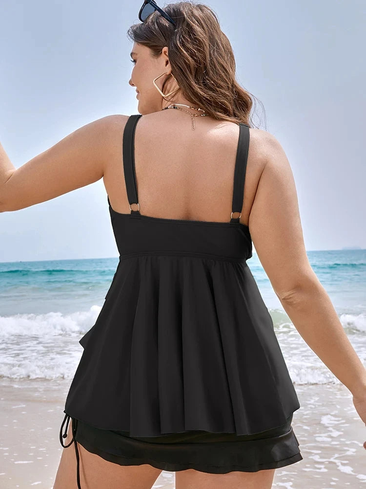 Sammy Jackson™ Romana Plus Size Tankini | Trendy & Corrigerend