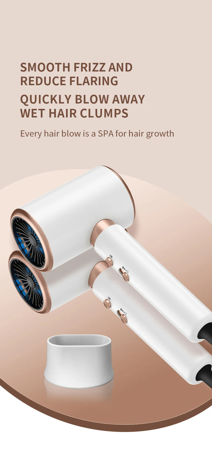 PROFESSIONAL HAIRDRYER 2400W WITH COLD AND WARM AIR - NEGATIVE IONS - POWERFUL HAIRDRYER FOR SALON RESULTS