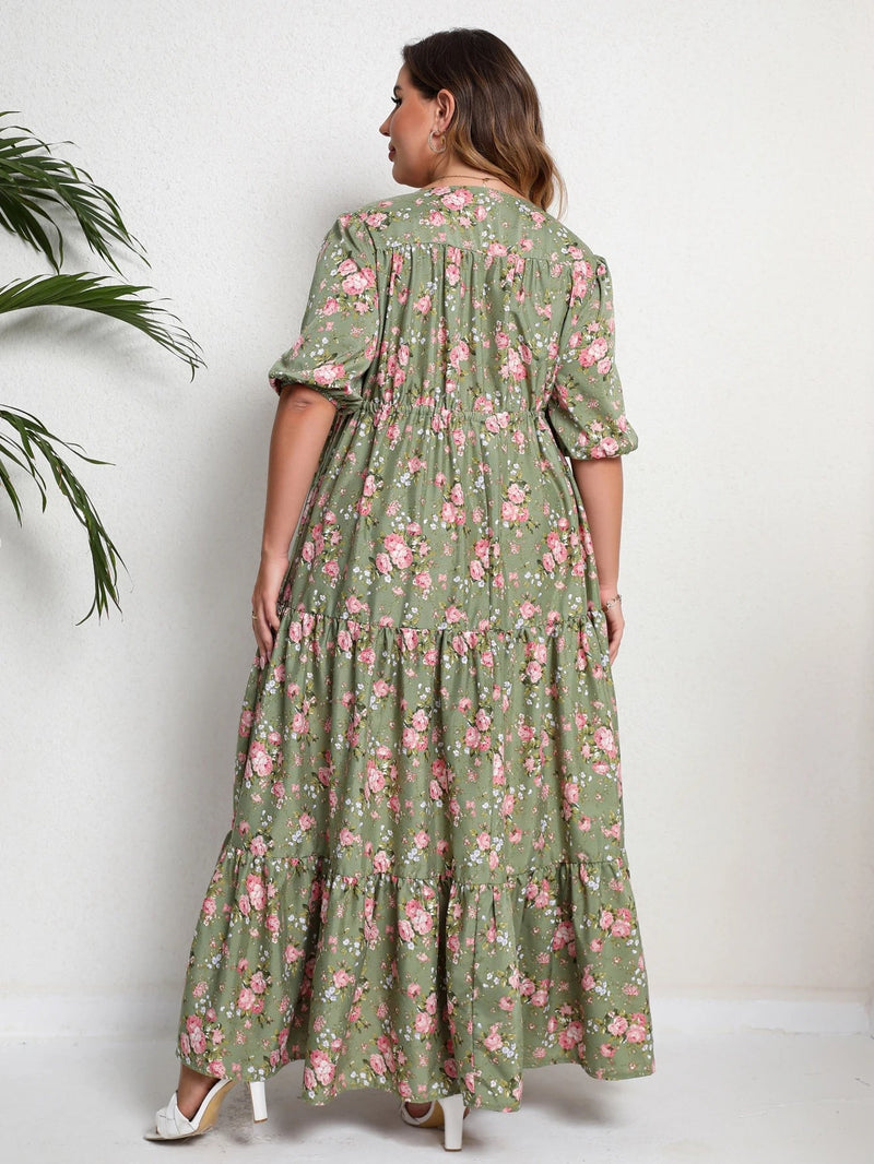 Sammy Jackson™ Nikki Plus Size Jurk | Vintage & Casual
