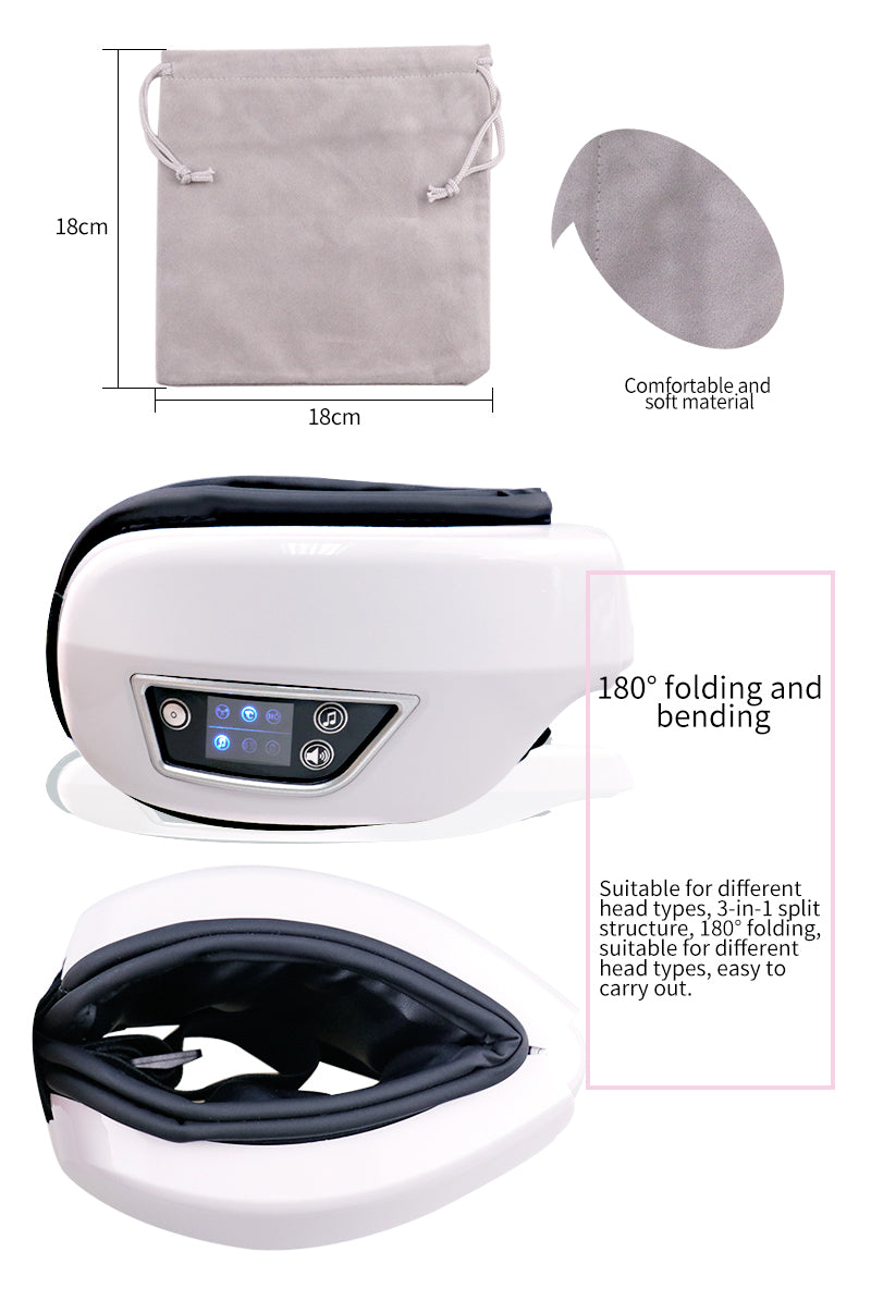 EYE MASSAGE DEVICE - AIR PRESSURE, VIBRATION & WARM COMPRESS WITH BLUETOOTH MUSIC