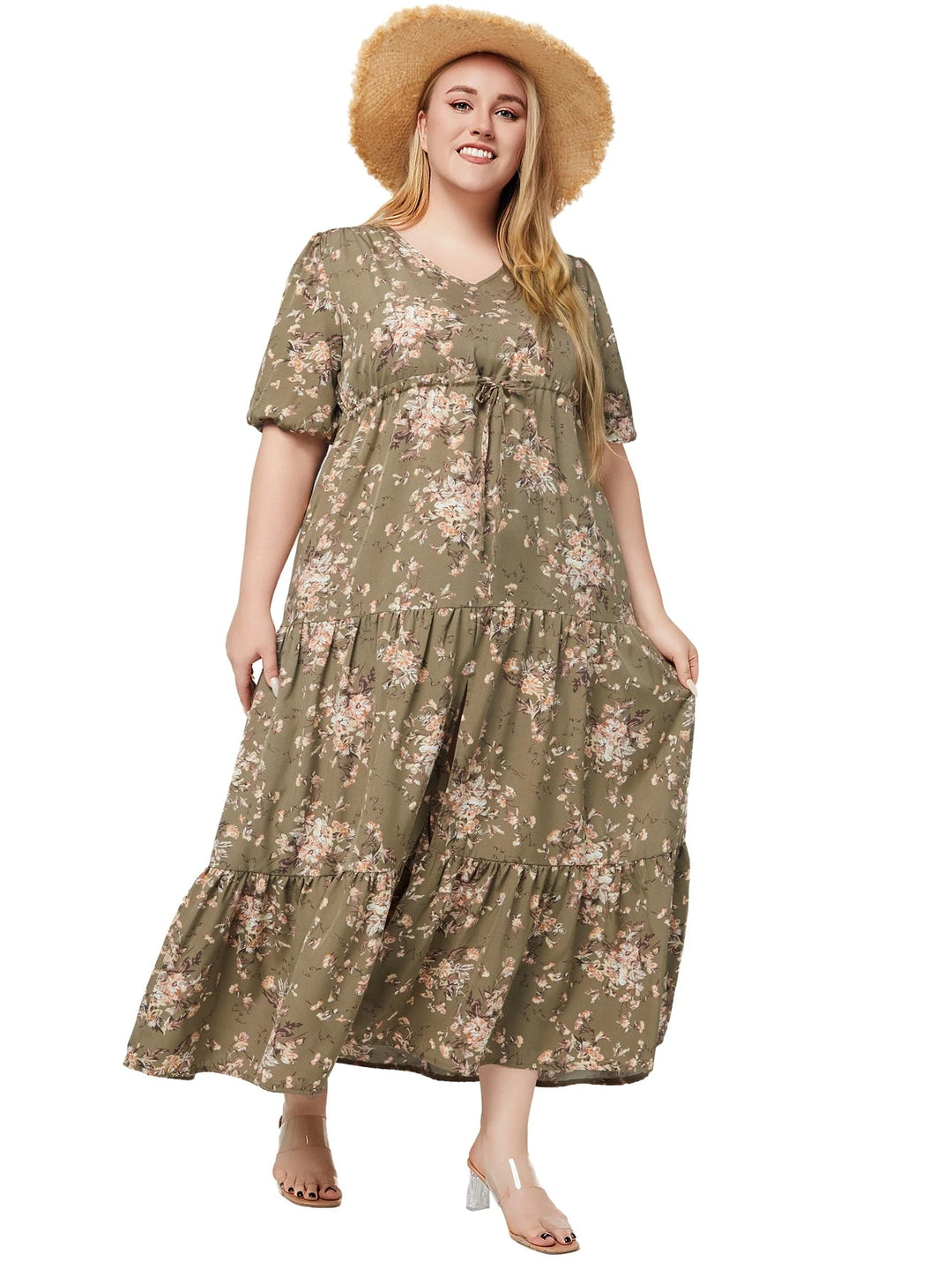 Sammy Jackson™ Nikki Plus Size Jurk | Vintage & Casual