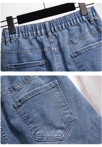 Sammy Jackson™ Flora Plus Size szorty jeansowe | Casual i stylowe