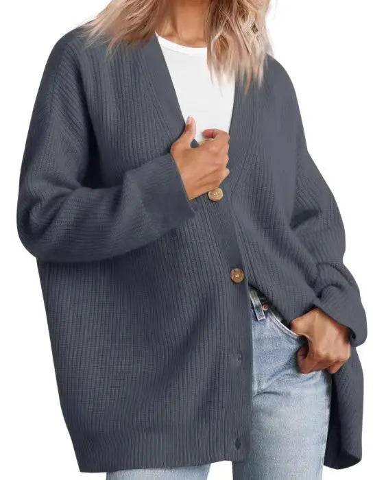 Women's Cashmere Cardigan with V-Neck – Sylvie