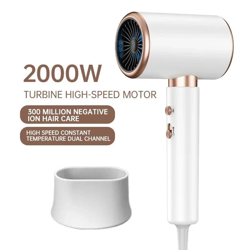 PROFESSIONAL HAIRDRYER 2400W WITH COLD AND WARM AIR - NEGATIVE IONS - POWERFUL HAIRDRYER FOR SALON RESULTS