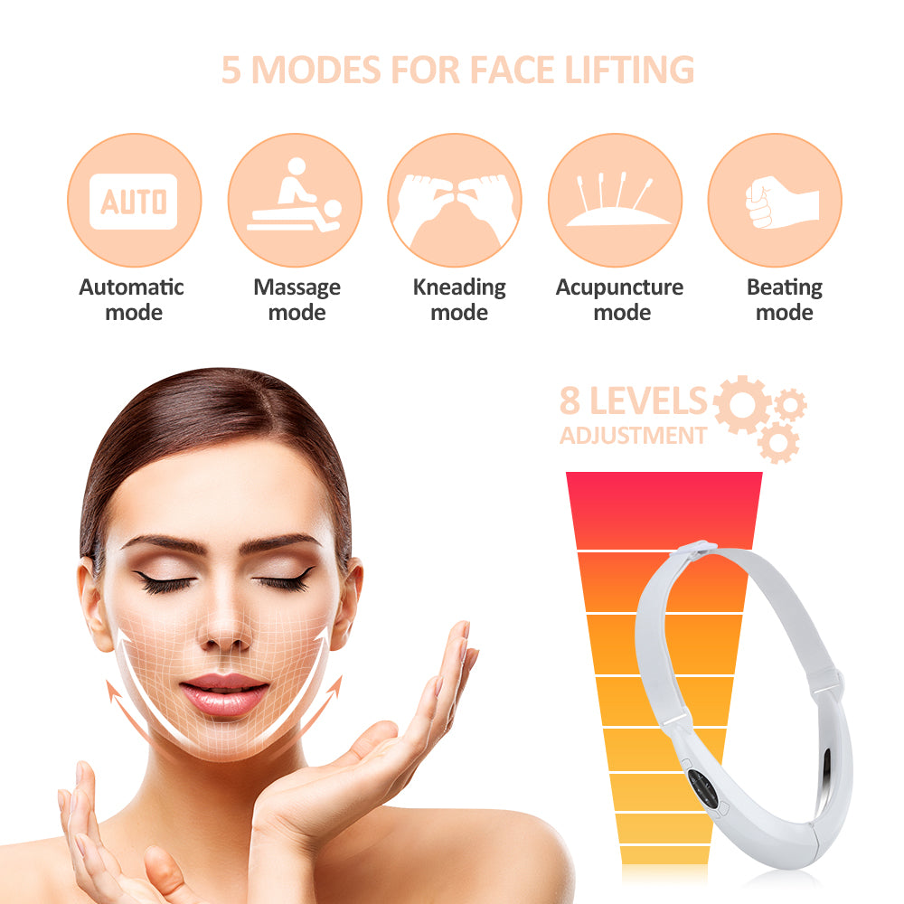 EMS FACIAL TONER WITH LED THERAPY - SLIMMER FACE AND DOUBLE CHIN REMOVAL