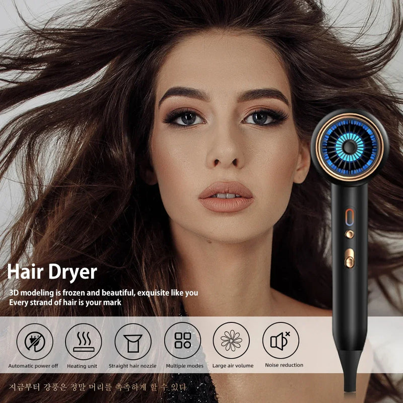 PROFESSIONAL HAIRDRYER 2400W WITH COLD AND WARM AIR - NEGATIVE IONS - POWERFUL HAIRDRYER FOR SALON RESULTS