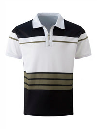 Sammy Jackson™ Boris Polo w Dużym Rozmiarze | W Paski i Stylowy