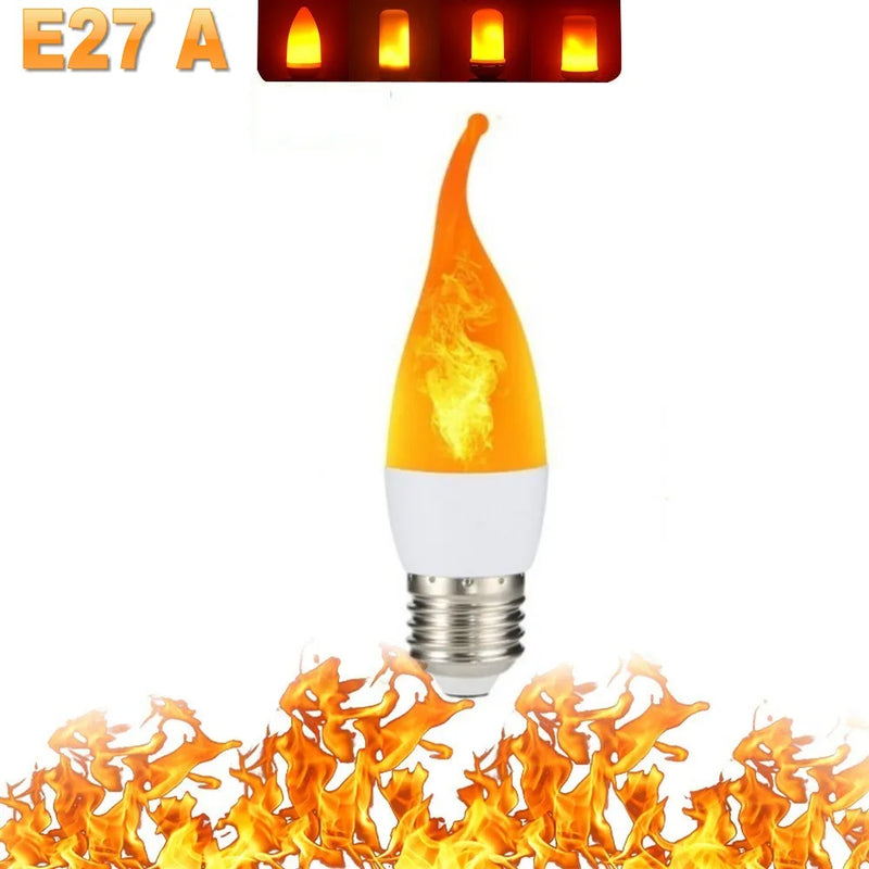 LED FLAME LIGHT PARTY LAMP - 4 MODES FIRE SIMULATION