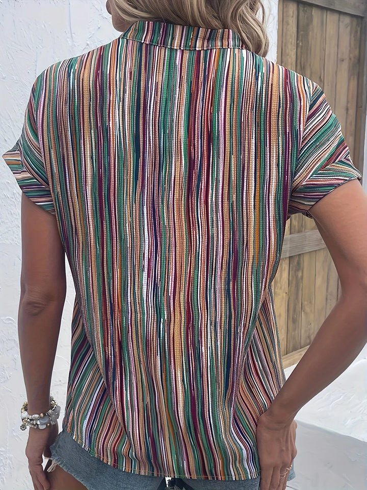 Sammy Jackson™ Gerry Plus Size Blouse | Gestreept & Casual