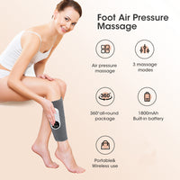 ELECTRIC LEG MASSAGER - AIR COMPRESSION WITH 3 MASSAGE MODES