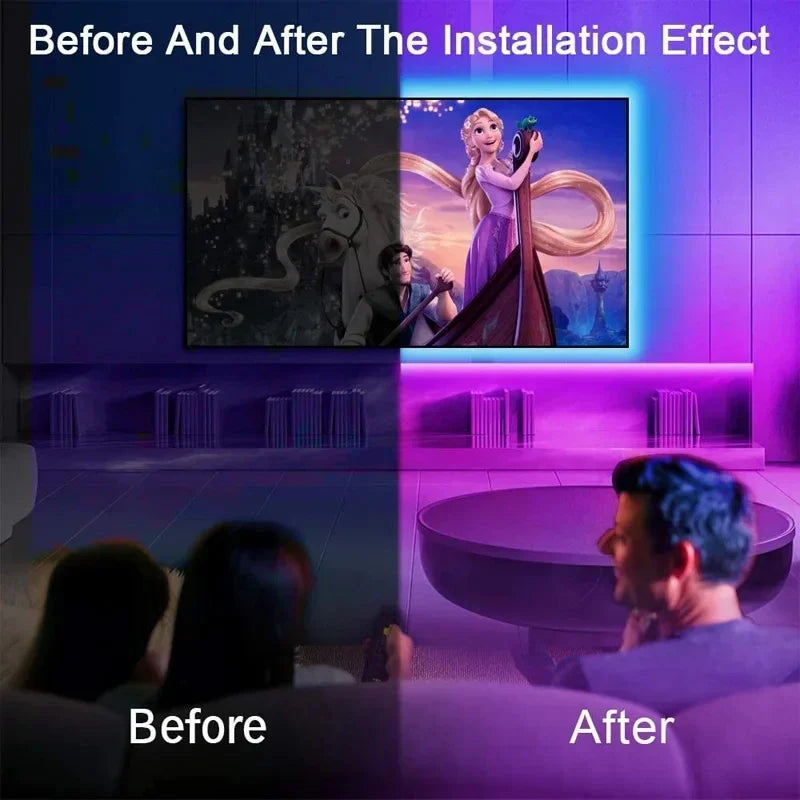 Pasek LED USB z zmianą koloru - oświetlenie RGB do dekoracji pokoju i podświetlenia telewizora