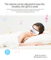 EYE MASSAGE DEVICE - AIR PRESSURE, VIBRATION & WARM COMPRESS WITH BLUETOOTH MUSIC