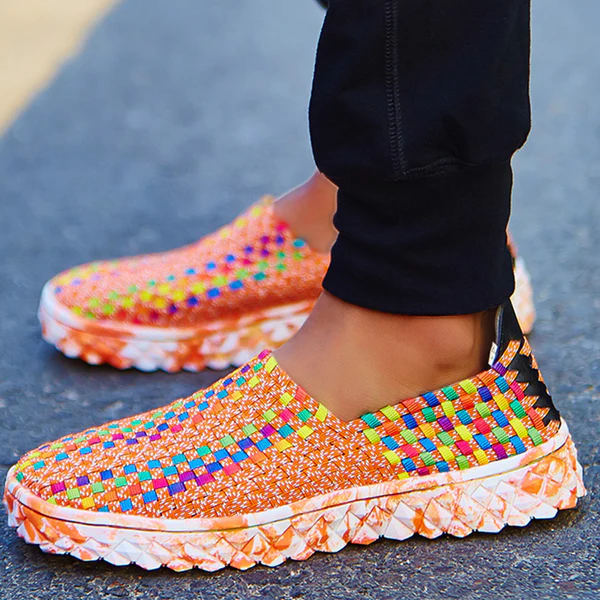 Recyklingowane damskie wygodne sneakersy z pianką memory - Eliana