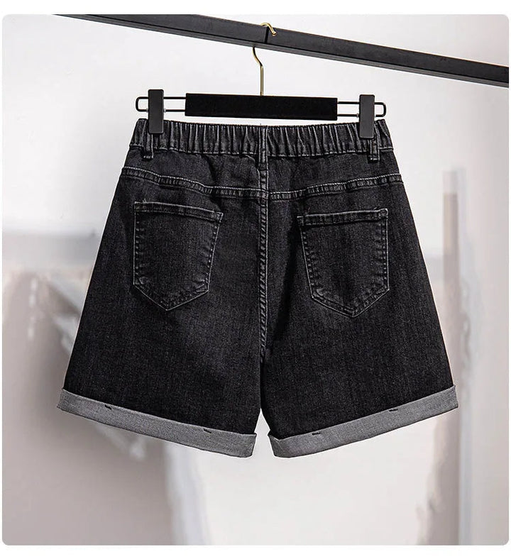 Sammy Jackson™ Flora Plus Size szorty jeansowe | Casual i stylowe