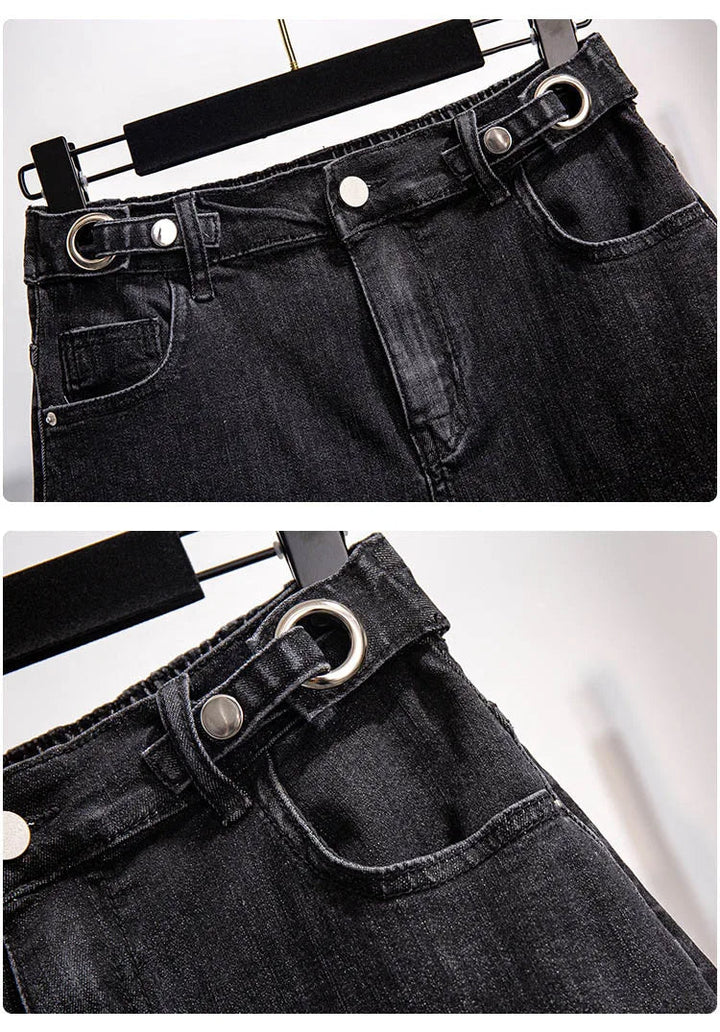 Sammy Jackson™ Flora Plus Size szorty jeansowe | Casual i stylowe