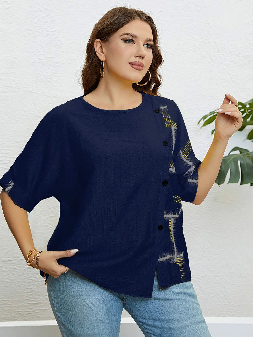 Sammy Jackson™ Dorien Koszulka Plus Size | Komfortowa i Codzienna