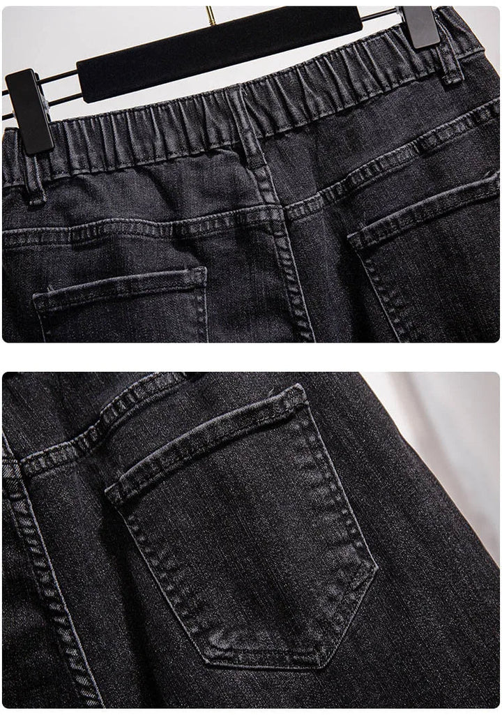 Sammy Jackson™ Flora Plus Size szorty jeansowe | Casual i stylowe