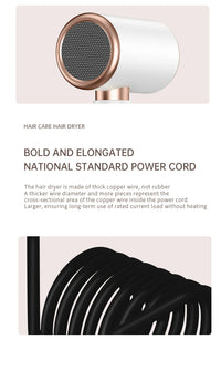 PROFESSIONAL HAIRDRYER 2400W WITH COLD AND WARM AIR - NEGATIVE IONS - POWERFUL HAIRDRYER FOR SALON RESULTS