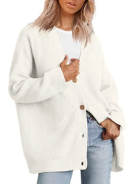 Women's Cashmere Cardigan with V-Neck – Sylvie