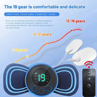 PORTABLE ELECTRIC MINI NECK MASSAGER WITH PAD & REMOTE CONTROL | INTELLIGENT MASSAGE DEVICE