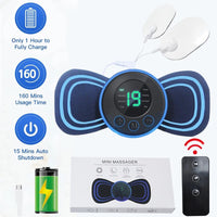 PORTABLE ELECTRIC MINI NECK MASSAGER WITH PAD & REMOTE CONTROL | INTELLIGENT MASSAGE DEVICE