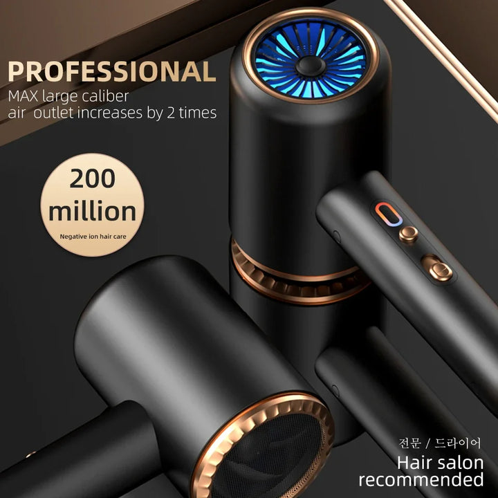 PROFESSIONAL HAIRDRYER 2400W WITH COLD AND WARM AIR - NEGATIVE IONS - POWERFUL HAIRDRYER FOR SALON RESULTS