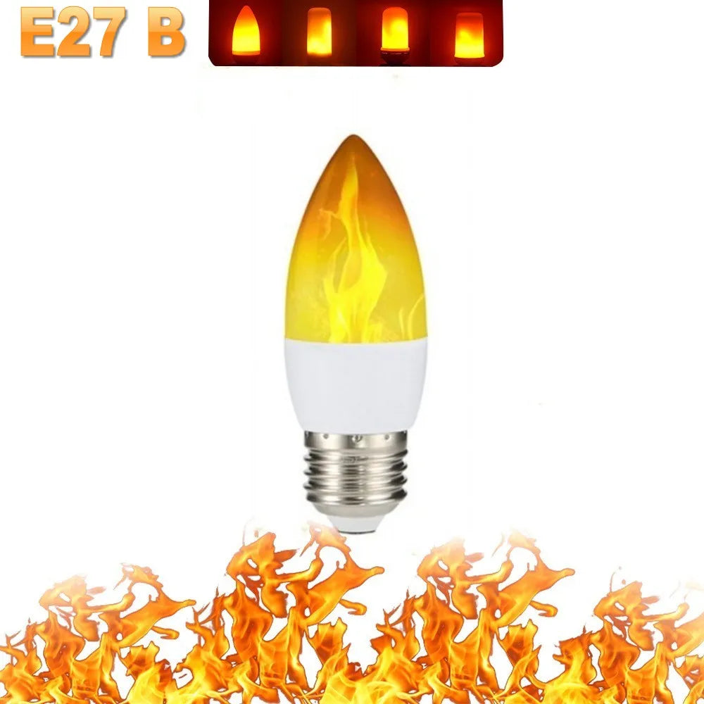 LED FLAME LIGHT PARTY LAMP - 4 MODES FIRE SIMULATION