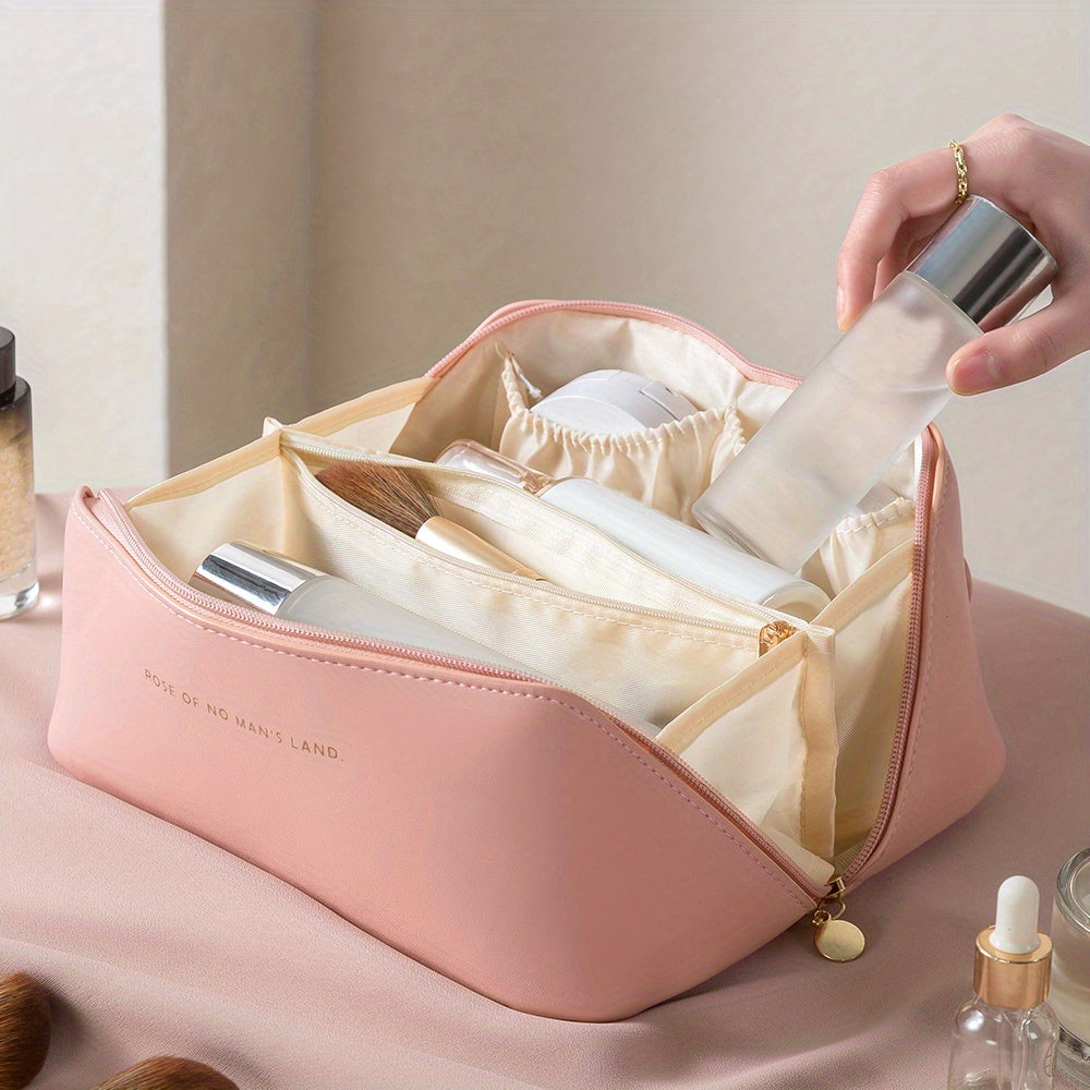 Makeup Organizer with Zipper – Luxury Toiletry Bag for Travel