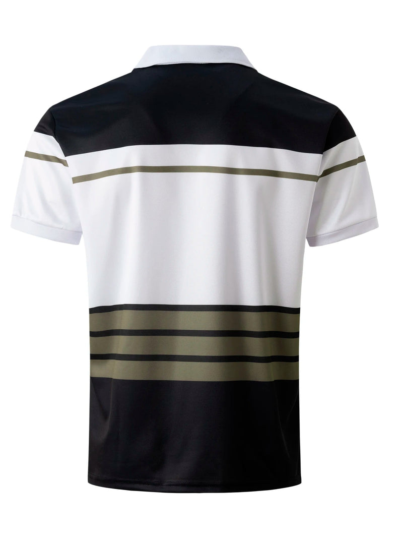 Sammy Jackson™ Boris Polo w Dużym Rozmiarze | W Paski i Stylowy