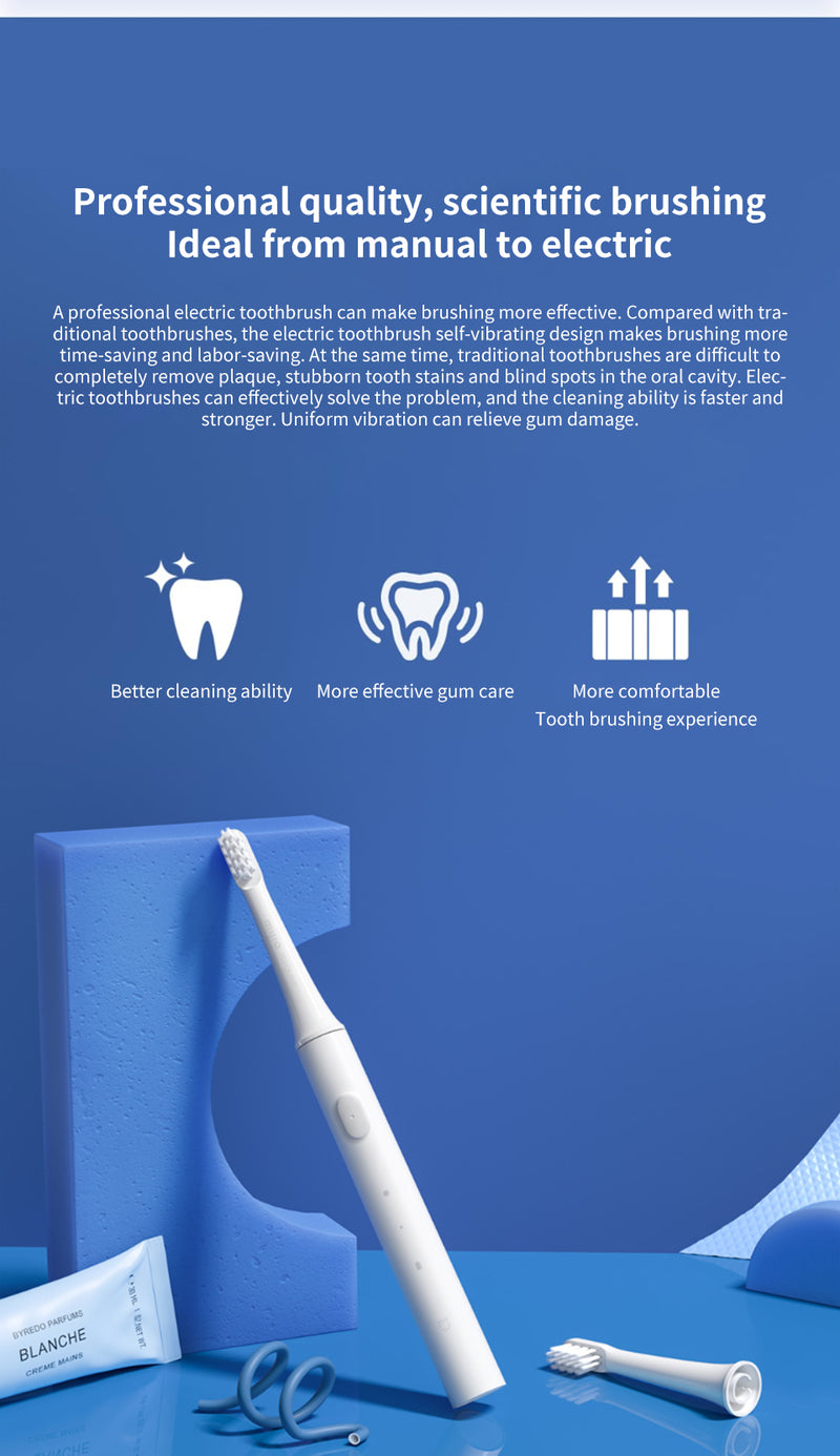 SONIC ELECTRIC TOOTHBRUSH - WATERPROOF AND USB RECHARGEABLE