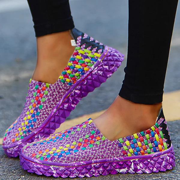 Recyklingowane damskie wygodne sneakersy z pianką memory - Eliana