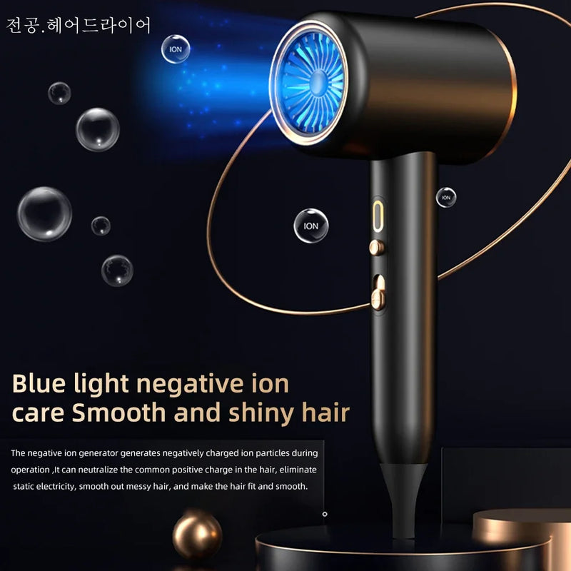 PROFESSIONAL HAIRDRYER 2400W WITH COLD AND WARM AIR - NEGATIVE IONS - POWERFUL HAIRDRYER FOR SALON RESULTS