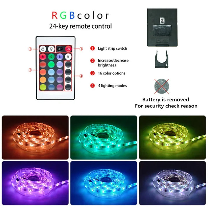 Pasek LED USB z zmianą koloru - oświetlenie RGB do dekoracji pokoju i podświetlenia telewizora