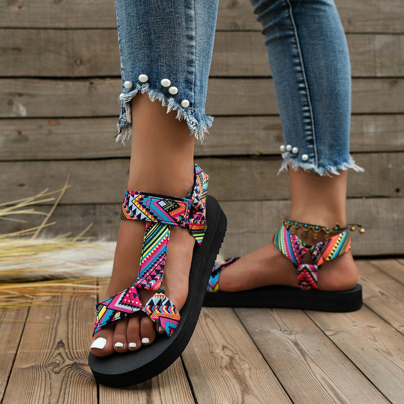 Lichte Dames Zomer Sandalen met Kleurenspel – Amélie