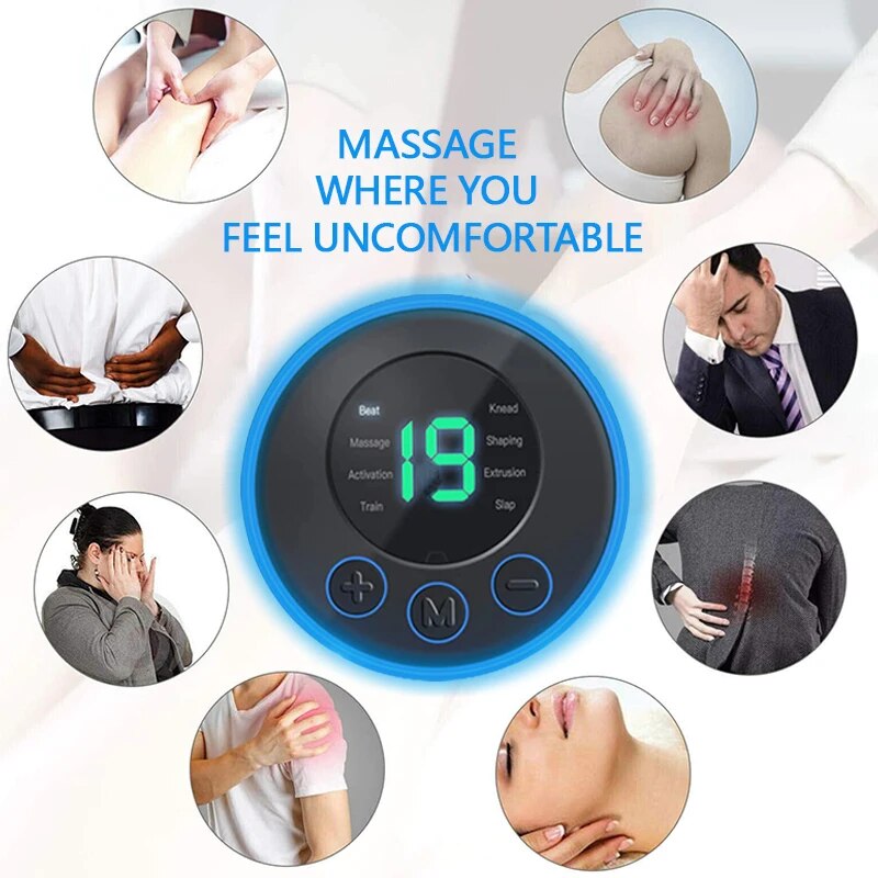 PORTABLE ELECTRIC MINI NECK MASSAGER WITH PAD & REMOTE CONTROL | INTELLIGENT MASSAGE DEVICE