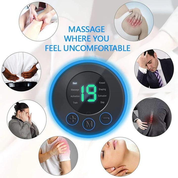 PORTABLE ELECTRIC MINI NECK MASSAGER WITH PAD & REMOTE CONTROL | INTELLIGENT MASSAGE DEVICE