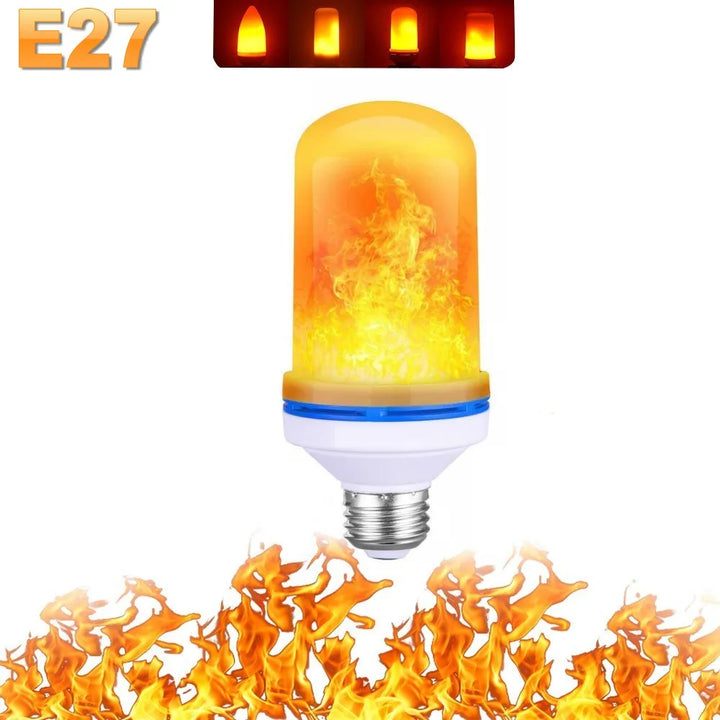 LED FLAME LIGHT PARTY LAMP - 4 MODES FIRE SIMULATION