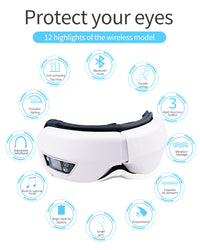 EYE MASSAGE DEVICE - AIR PRESSURE, VIBRATION & WARM COMPRESS WITH BLUETOOTH MUSIC