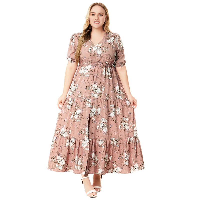 Sammy Jackson™ Nikki Plus Size Jurk | Vintage & Casual