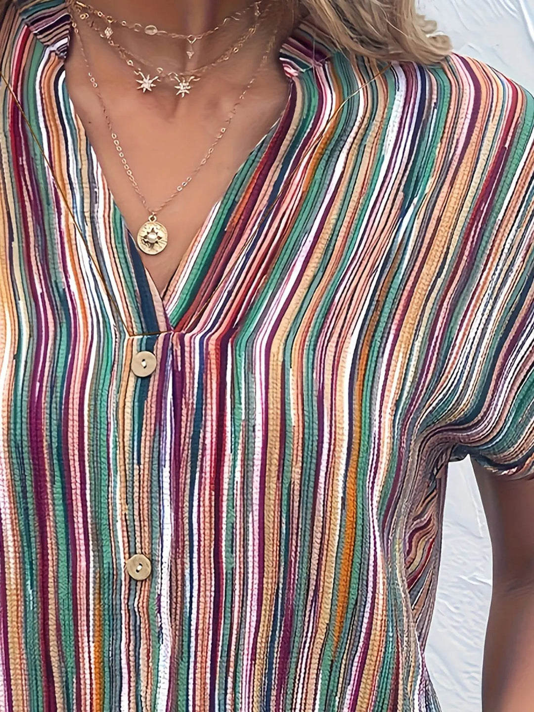 Sammy Jackson™ Gerry Plus Size Blouse | Gestreept & Casual