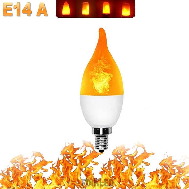 LED FLAME LIGHT PARTY LAMP - 4 MODES FIRE SIMULATION