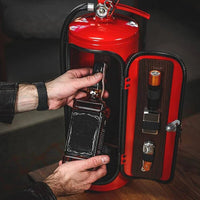 Hidden Bottle Storage in Fire Extinguisher Shape – BlazeVault