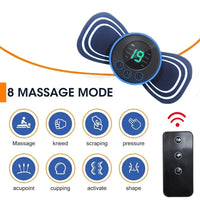 PORTABLE ELECTRIC MINI NECK MASSAGER WITH PAD & REMOTE CONTROL | INTELLIGENT MASSAGE DEVICE