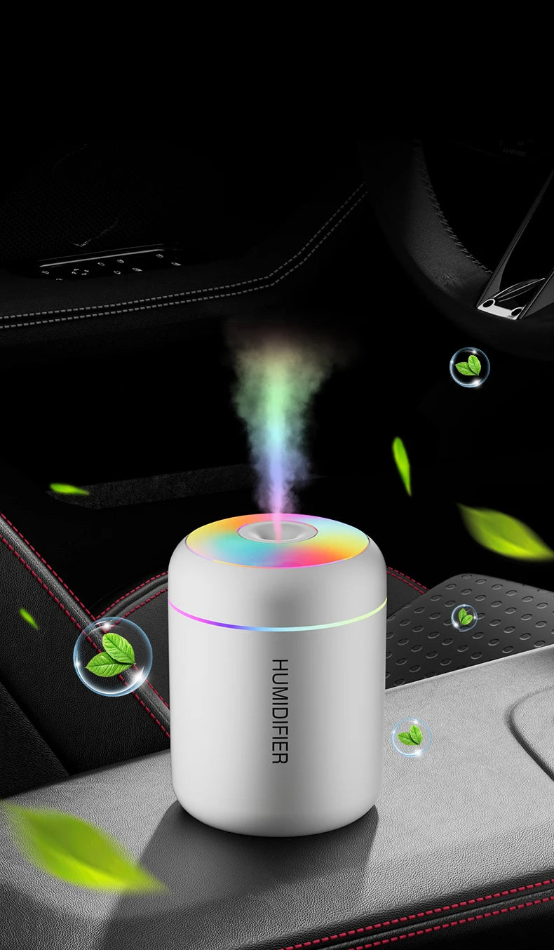 MINI NAWILŻACZ POWIETRZA Z AROMATERAPIĄ - ZASILANY PRZEZ USB - IDEALNY DO SAMOCHODU I SYPIALNI