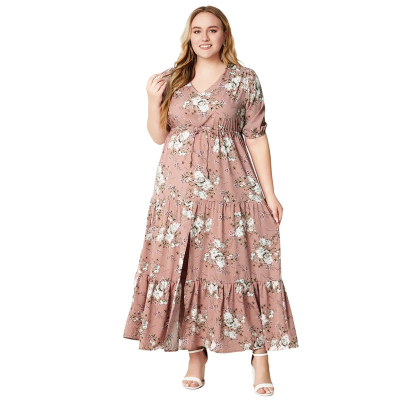 Sammy Jackson™ Nikki Plus Size Jurk | Vintage & Casual